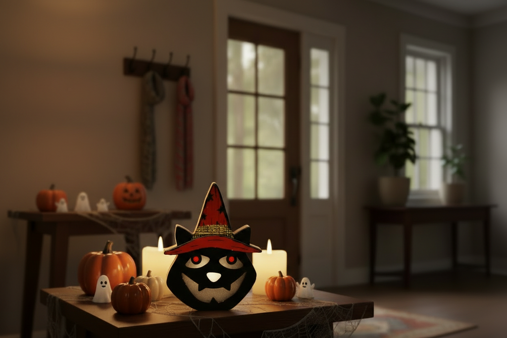 Creative Halloween Wooden Pumpkin Lamp Halloween Decorations