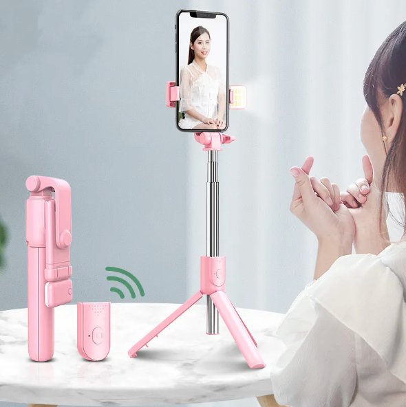 CapturePro 3-in-1 Selfie Stick Tripod with Built-in Light & Bluetooth Remote