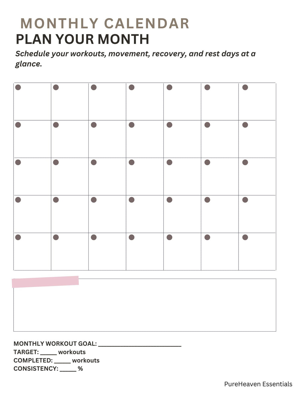 The Ultimate Fitness Tracker & Planner — Printable PDF