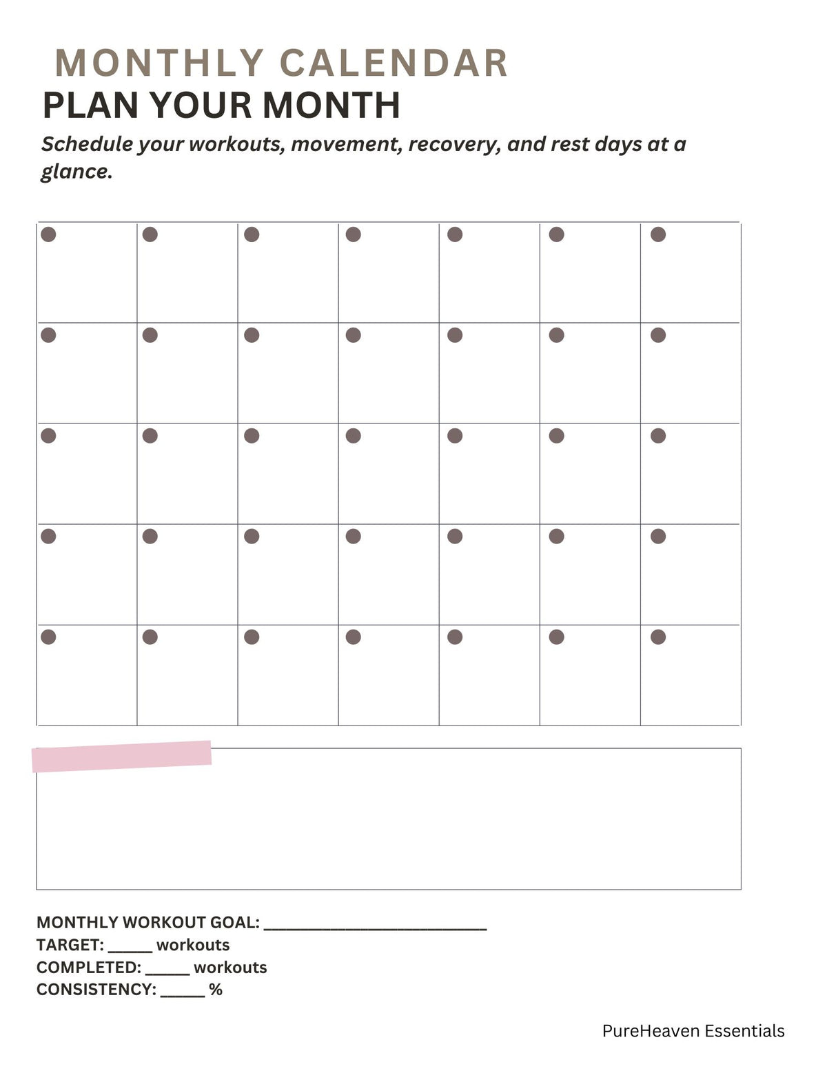 The Ultimate Fitness Tracker & Planner — Printable PDF