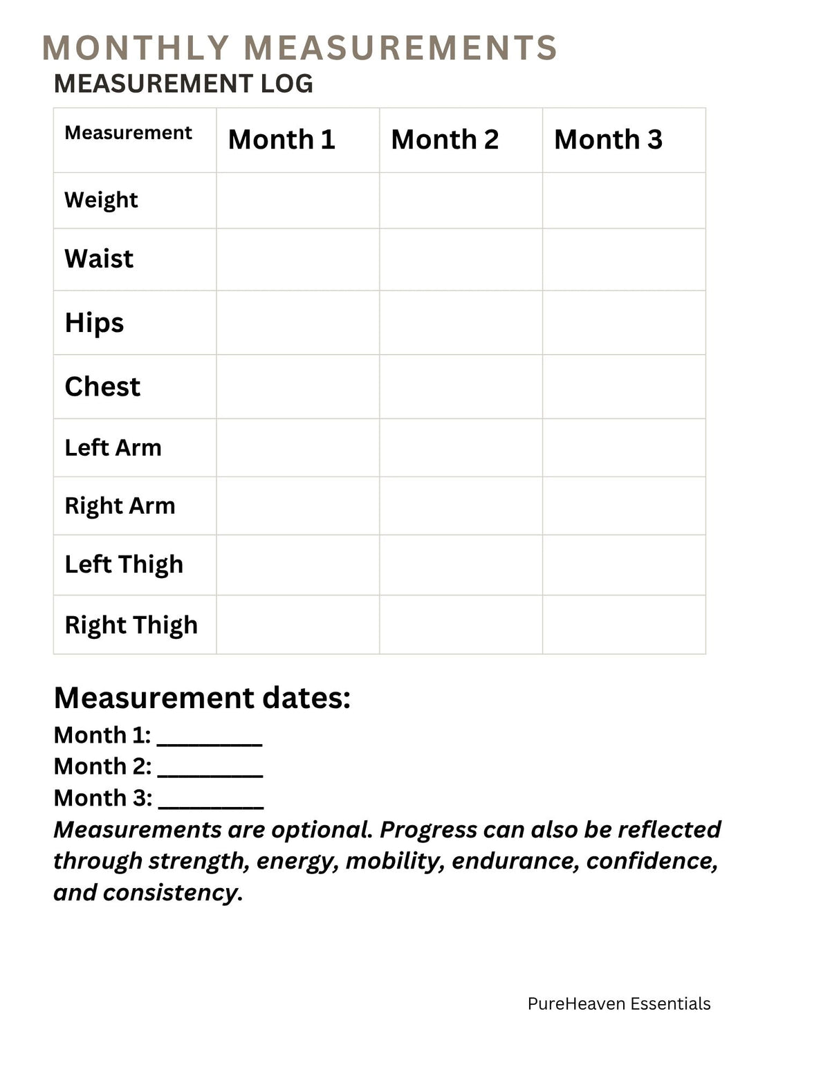 The Ultimate Fitness Tracker & Planner — Printable PDF