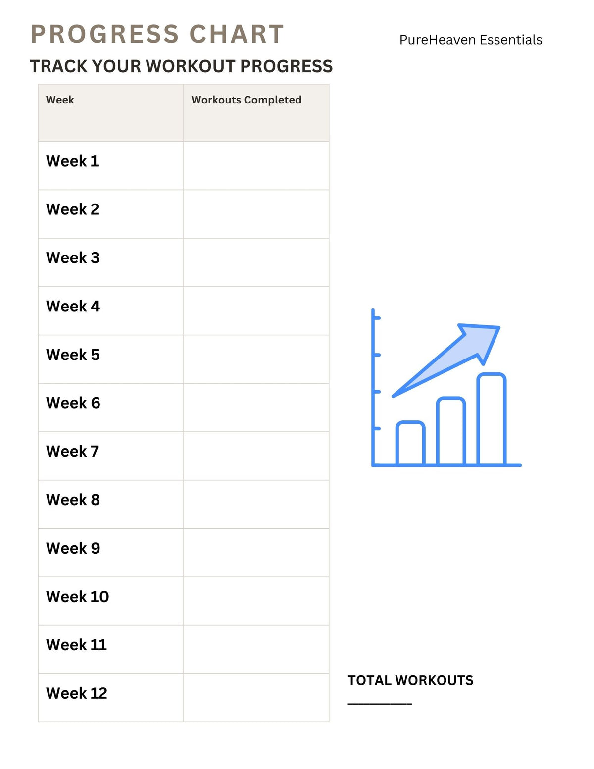 The Ultimate Fitness Tracker & Planner — Printable PDF