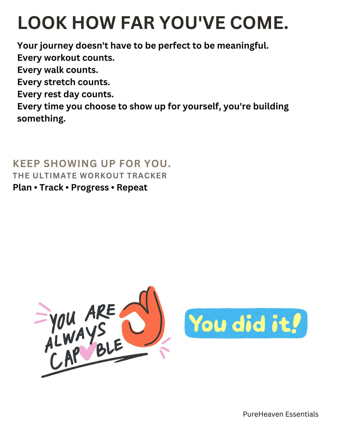 The Ultimate Fitness Tracker & Planner — Printable PDF