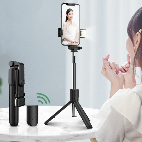 CapturePro 3-in-1 Selfie Stick Tripod with Built-in Light & Bluetooth Remote